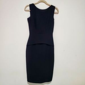 Wame Bodycon V-Back Zipped Black Dress